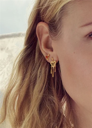 Lina Rosa earrings Forgyldt Maanesten 